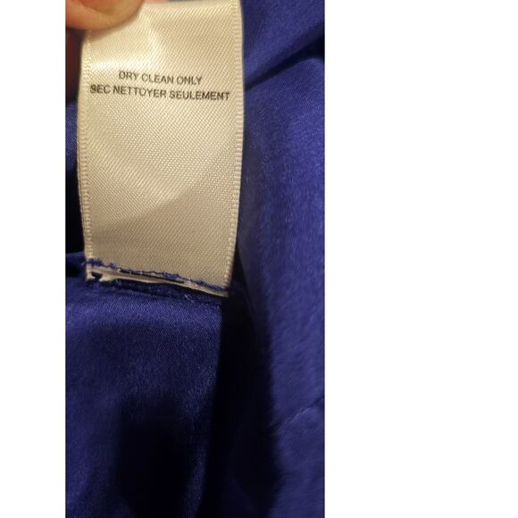 Rebecca Taylor Blue 100% Silk Dress. Ruffles, Bow, Sleeveless, Sexy Dress, Sz 4 - Picture 12 of 12